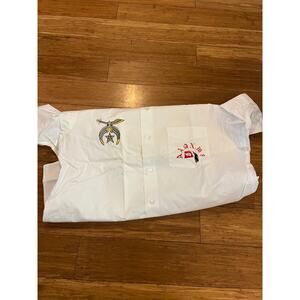 Vintage NOS Shriners button up short sleeve shirt- neck size 16- size large
